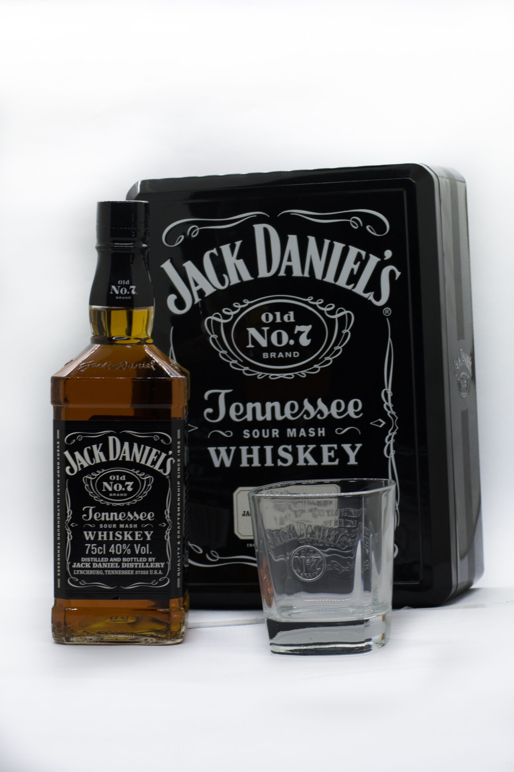 Jack Daniels Whiskey Box + 2 vasos