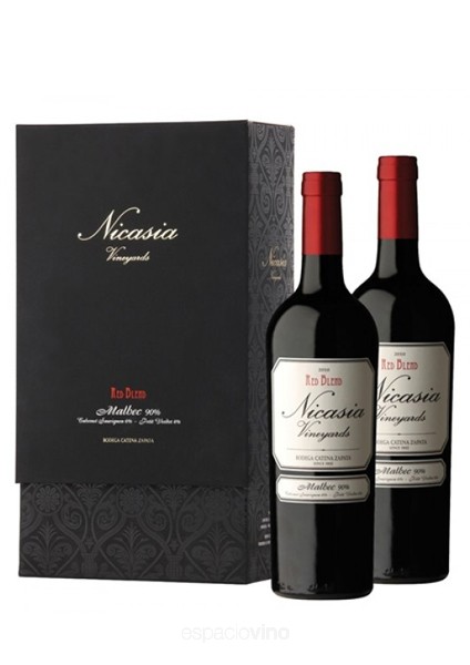 Estuche Nicasia Vineyards Red Blend Malbec x2